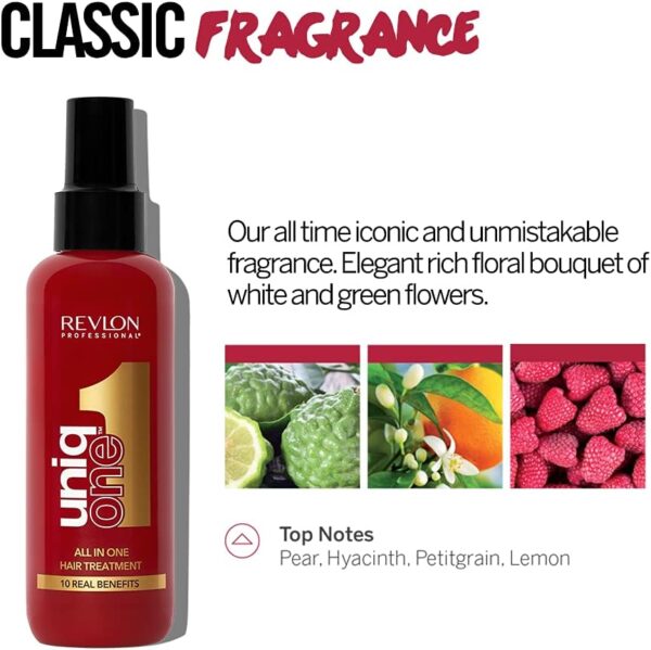 REVLON PROFESSIONAL Uniqone Hair Treatment, Moisturizing Leave-in Hair Treatment, Repair for Damaged Hair, Hair Treatment, Classic Fragrance – 150 ml