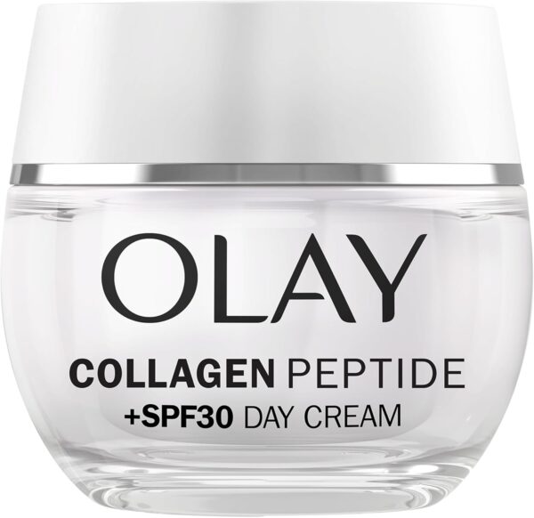 Olay Collagen Peptide Face Moisturiser Day Cream SPF 30, Skincare with Niacinamide 99% Purity and Antioxidant Vitamin E Advanced Anti Aging Skin Care: Strengthens, Restores, Hydrates, 50ml