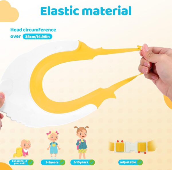 Baby Shower Cap Shield, Shower Cap for Kids, Kids Shampoo Shower Bath Cap Adjustable Hair Washing Shampoo Shield Baby Visor for Eyes and Ears Protector