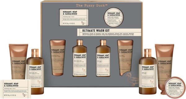Baylis & Harding Bergamot, Hemp & Sandalwood Ultimate Wash Kit Gift Set - Vegan Friendly (Pack of 1)