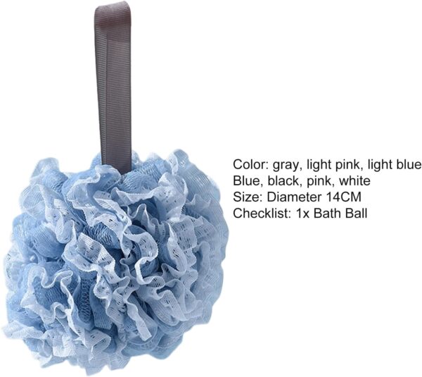 61BBUZQ0d2L._AC_SL1500_.jpg tinysiry Bath Sponge Shower Loofahs, Super Soft Nylon Bath Scrunchies Body Wash Puff Pack, Shower Exfoliating Scrubber Bathroom Supplies (Grey)