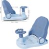 Hibtn Bath Seat 6 Months Plus, Bath Chair for Baby with Adjustable Backrest Suction Cup,Foldable Anti-Slip Baby Shower Chair,Portable Bathtub Seat for Sit Up Bathing Seat