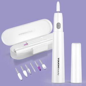 TOUCHBeauty Electric Nail Drill: Professional Nail Files for Acrylic Gel Nails - Lightweight and Portable Manicure Pedicure Kit with Case
