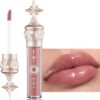 Tinted Lip Balm,Lipstick Lipgloss Waterproof Long Lasting Lipstick for Lip Plumper Gloss And Makeup,Liquid Blush Lip Tint Gift (Milky Peachy Pink, One Size)