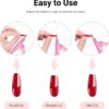 MelodySusie Acrylic Nail Clippers with 15Pcs Magnets Tip Cutters for Fake Gel Nails Sharp Professional Manicure Pedicure with Length Measurement Trimmer Nail Care Tools (Pink)
