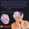 2 in 1 Hair Care Set, Shower Cap Bonnet and Microfiber Hair Towel Wrap, Pink 2-Piece Set