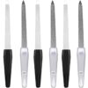 8 Pack Grade Stainless Steel Nail Files - Dual Grit 100/180 Professional Nail Care Kit for Women & Men, 6’’ Rust-Proof Nail Filer for Natural Nails, Home Salon & Travel Use (Elegant Black/White)