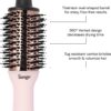 L'ANGE HAIR Le Volume 2-in-1 Titanium Blow Dryer Brush | Hot Air Brush in One with Oval Barrel | Hair Styler for Smooth, Frizz-Free Results for All Hair Types ((Blush - 60mm))