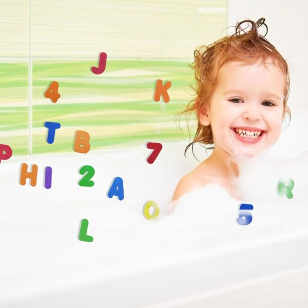36 Pcs Bath Letters And Numbers, Learn Baby Foam Bath Letters And Numbers, Removable Educational Alphabet Toys, Preschool Children'S Learning Toys, for Bathroom, Baby Shower, Toddlers Kids Toy