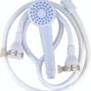 Double Tap Shower Head with Clamps - Bath Sink Shower Attachment for Bath Taps Shower Head Hose Spray Hair Dresser Pet Push On Mixer - for Round taps up to 2cm in Diameter 1.5-1.7m with Clamps