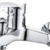 IBERGRIF M13059-1 Single Lever Bath Shower Mixer Taps, Bathroom Tub Filler Brass Faucet, Bath Shower Valve, Wall Mounted, Chrome