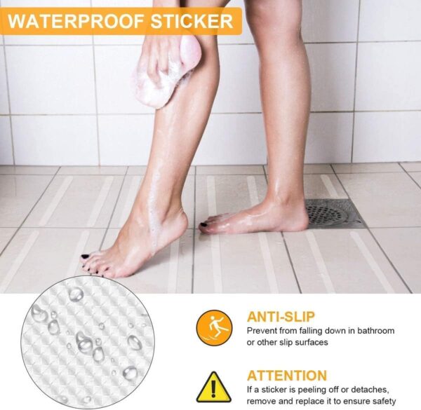 Ruitena - 36pcs Non-Slip Strip Stickers, Anti Slip Grip Stickers Non Slip Strips Pad Bathtub Flooring Safety Tape Mat for Bath Shower (20mm * 200mm)