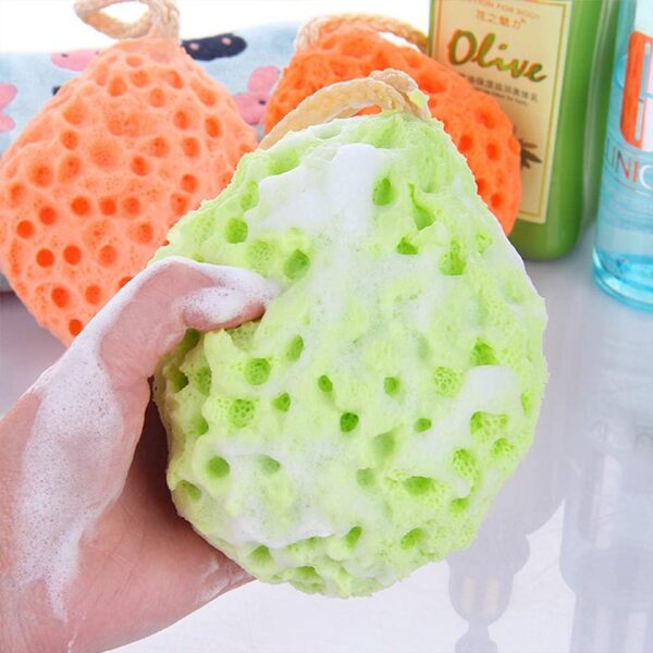 Body Bath Sponge,3 Pack Natural Fiber Soft Body Bath Sponge Honeycomb Texture Gentle Soothing Exfoliating Cleansing Body Shower Loofahs for Adults Kids Daily Care Bathroom Supplies