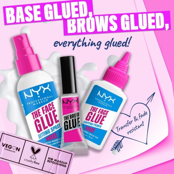 NYX Professional Makeup Face Primer, Gripping Primer, Offers Up to 24HR Hydration, Long-lasting Wear, The Face Glue, 35ml