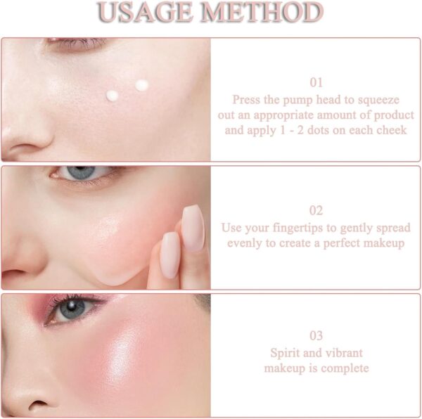 Colour Changing Blush 30mL,Temperature Changing Cream Pink Blusher for Mature Skin, Flawless Color Changing Blush All Day, Waterproof Long Lasting Smudge Proof Blushes For Cheeks Women Make