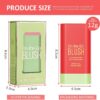 LOPHE 3 in 1 Blush Stick for Cheeks Lips Eyes, Long Lasting Lipstick Blusher Stick, Waterproof Lightweight Cream Blush, Moisturize and Blendable Blushers for Women Girls Cheeks Makeup (Hot Red)