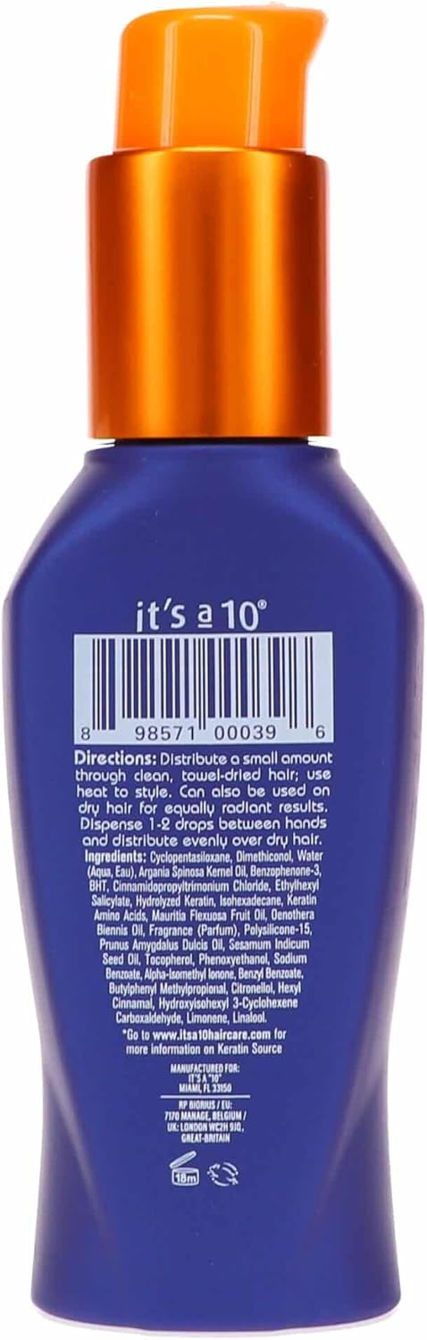 It's a 10 Haircare Miracle Oil Plus Keratin, 3 fl. oz. (Pack of 1) (39/10)