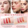 LOPHE 3 in 1 Blush Stick for Cheeks Lips Eyes, Long Lasting Lipstick Blusher Stick, Waterproof Lightweight Cream Blush, Moisturize and Blendable Blushers for Women Girls Cheeks Makeup (Hot Red)