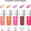 AOOWU Plumping Lip Oil Tinted, Moisturizing Lip Oil Long Lasting Nourishing Lip, Hydrating Lip Gloss Tint Lipstick for Women, Glitter Shine Liquid Lipstick, Lip Glaze Makeup Cosmetic