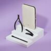 Mylee Manicare Kit – Three Professional, Sleek, Matte Black, Stainless Steel, Salon-Quality Nail Tools In One Stylish Case – Includes Cuticle Nippers, Small Nail Clipper & Dual-Ended Cuticle Pusher