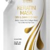 Vitamins Hair Mask Conditioner Keratin Treatment - Biotin Castor and Coconut Oil Deep Conditioning for Thin Fine Hair - Anti Frizz Moisturiser for Curly Straight Dry Damaged and Frizzy Locks