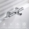 Thermostatic Bath Shower Mixer Taps,NewEast Modern Chrome Bathroom Bar Shower Value with Bath Filler Spout
