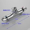 Thermostatic Bath Shower Mixer Valve Deck Mounted with Legs, Solid Brass Body Chrome Plated, Easy to Control Water Flow and Temperature from 30-45°C, Safety Button Temperature 38°C