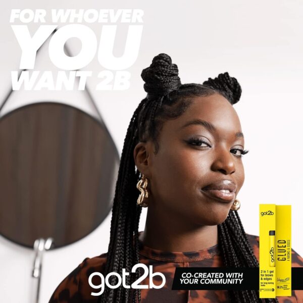 got2b Glued 4 Brows & Edges Gel 2 in 1 16ml, Screaming Hold Brow Gel, Clear Eyebrow Gel for Long-Lasting Looks, Strong Holding Brow Gel got2b, Vegan Formula*, Naturally Derived Ingredients