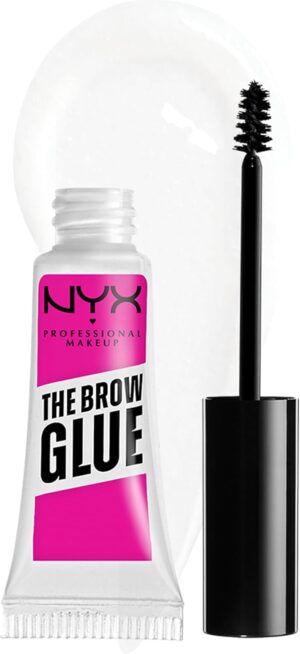 NYX Professional Makeup Brow Glue, Instant Brow Styler, Laminated Brow look, Clear