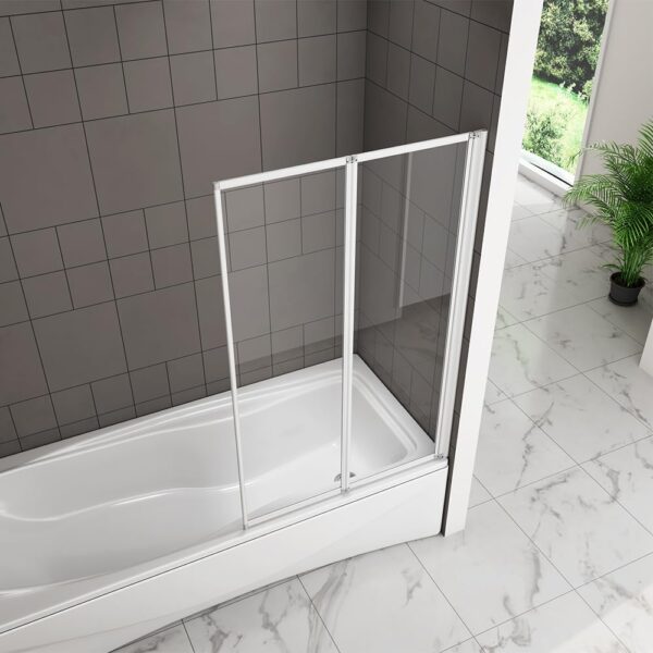800x1400mm Pivot Shower Bath Screen 2 Fold Folding Bath Shower Screen