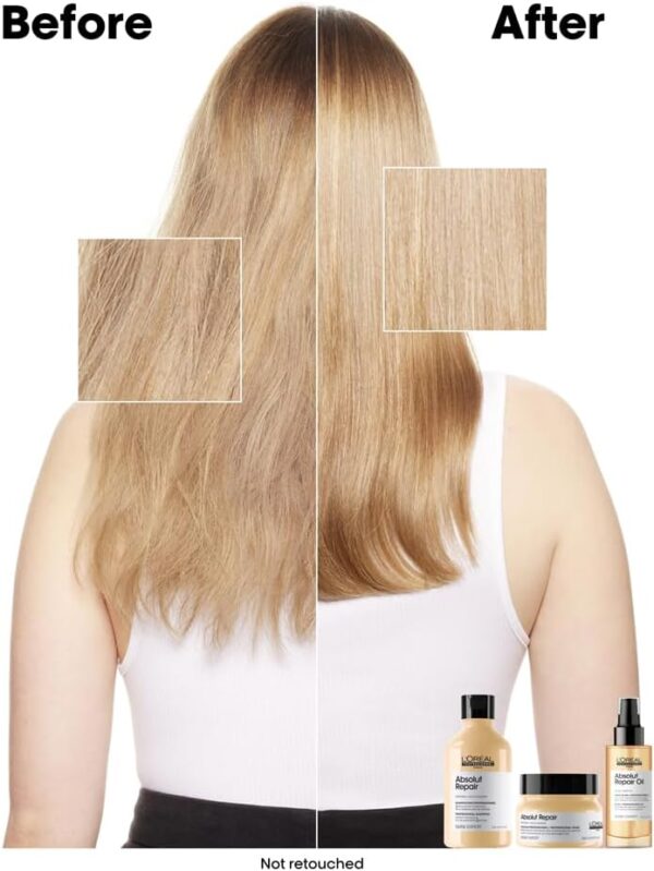 L’Oréal Professionnel | Shampoo, With Protein And Gold Quinoa for Dry And Damaged Hair, Serie Expert Absolut Repair