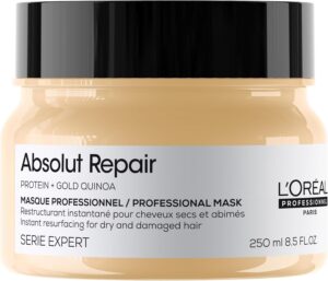 L'Oréal Professionnel Repairing Hair Mask for Damaged and Dry Hair, with Quinoa, Series Expert, Absolut Repair Mask, 250 ml