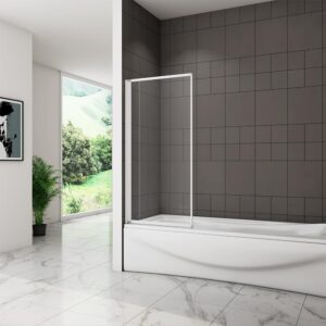 700x1400mm Pivot Shower Bath Screen 1 Fold Folding Bath Shower Screen