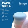 Exfoliating Bath Sponge 4 Pack - Double-Sided Body Shower Scrubber for Adults, Men, Women, Kids, and Children | Cleansing and Massage Refreshing Bathing Experience