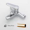 IBERGRIF M13059-1 Single Lever Bath Shower Mixer Taps, Bathroom Tub Filler Brass Faucet, Bath Shower Valve, Wall Mounted, Chrome