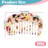 2pcs Mini Hair Comb Wide Tooth Anti-Static Pocket Size comb for Thick Curly Hair Care Detangling Comb Travel Mini hair Pocket Wide Tooth for Wet Dry Wavy Long Daily Care