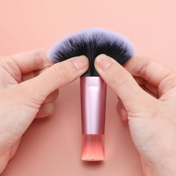 10 Pcs Travel Makeup Brush Set Pink Mini Makeup Brushes Travel Size With Pack Portable Small Eyeshadow Eye Lipstick Foundation Brush Shadow Contour Blush Concealer