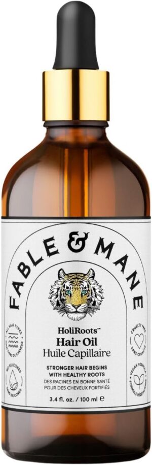 Fable & Mane HoliRoots Hair Oil, Strengthens and Repairs Dry, Damaged Hair and Scalp. Pre Wash Oil Treatment with Amla and Castor Oil (Jumbo)