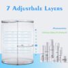 61K9dF4s3AL._AC_SL1000_.jpg Rotating Makeup Organizer 360 Degree Adjustable Cosmetic Storage Makeup Spinning Holder Storage Rack with 7 Layers Large Capacity , Display Stand Box Perfect for Dresser Bedroom Bathroom (Transparent)