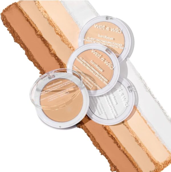 Wet n Wild, Bare Focus, Makeup Clarifying and Finishing Powder, Translucent and Matte for a Flawless Makeup Base, Long-Lasting, with Hyaluronic Acid and Vitamin E, for Fair/Light Skin Tones