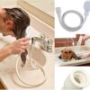 Shine Single Tap Shower Spray Hose Bath Tub Sink Spray Attachment Head Washing Indoors, PVC, White, Pack of 1