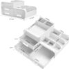 BTGGG Makeup Organiser Cosmetics Skincare Storage with Drawers Beauty Organiser for Vanity Jewelry Organizer Multifuctional Make Up Storage Box for Dressing Table Bedroom Bathroom, White