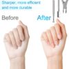 Sularpek Cuticle Remover Tool Set with Cuticle Cutter and Cuticle Pusher, 3 in 1 Professional Cuticle Remover, Cuticle Scissors, Stainless Steel Nail Care Tool for Manicure and Pedicure (Silver)