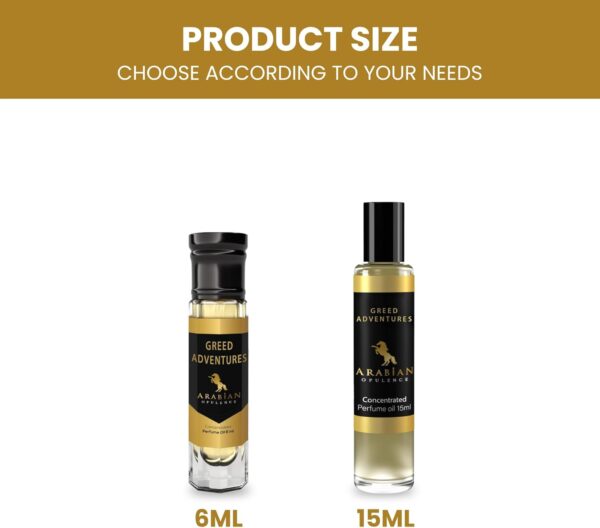 Arabian Opulence FR32 GREED ADVENTURES Roll-on Perfume Oil | Concentrated Fragrance Body Oil | Long Lasting Oil Based Perfume for Women | Travel Size Bottle Alcohol-Free (6ml)
