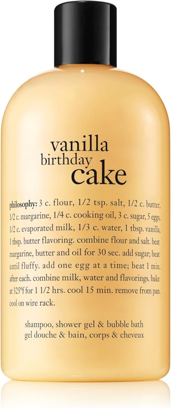61LyQCfGy8L._AC_SL1500_.jpg philosophy vanilla cake shower gel | 480ml | bubble bath | body wash