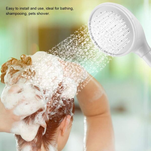 Fdit 1.2M Double Tap Connection Push On Bath Sink Shower Head Handheld Showers Hose Water Spray Pet Hair Dresser G1/2" Connector Thread
