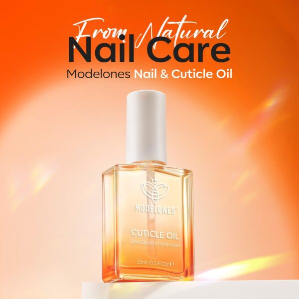Modelones Cuticle Oil, Nail Strengthener with Jojoba Oil & Vitamin E, Nail Growth Oil that Repairs Cuticles & Promotes, Moisturizes Dry Skin, 15ml