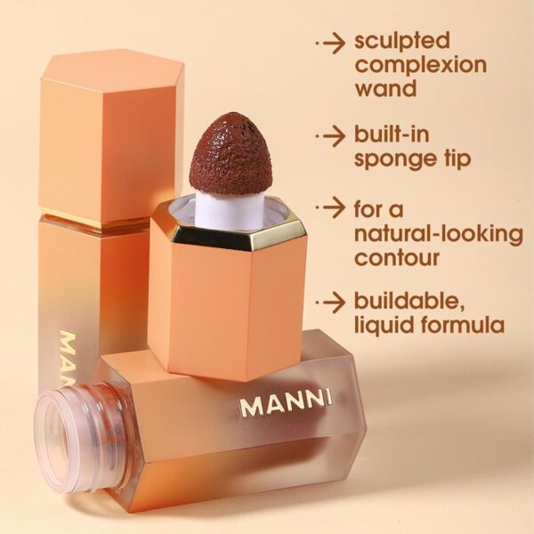 OKAQEE Bronzer Contour Stick - Cream Wand- Liquid With Cushion Applicator - Smooth Natural Matte Finish Wand - Beauty Products Makeup Effect (Caramel Tan)