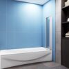 huibathrooms 5Fold Screem-1200x1400mm, Pivot Shower Bath Screen Panel