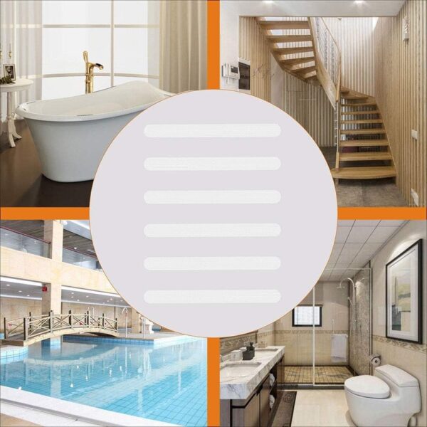 Ruitena - 36pcs Non-Slip Strip Stickers, Anti Slip Grip Stickers Non Slip Strips Pad Bathtub Flooring Safety Tape Mat for Bath Shower (20mm * 200mm)